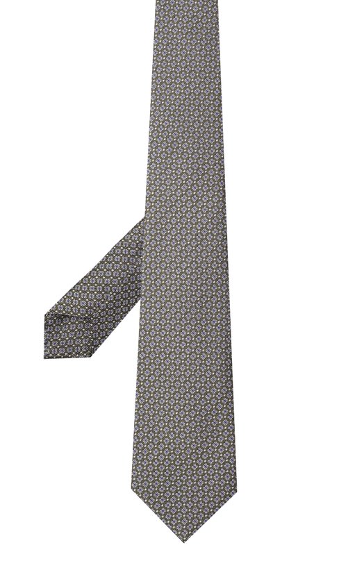 Шелковый галстук Canali 82/HJ04484 Хаки  82/HJ04484 Фото 3