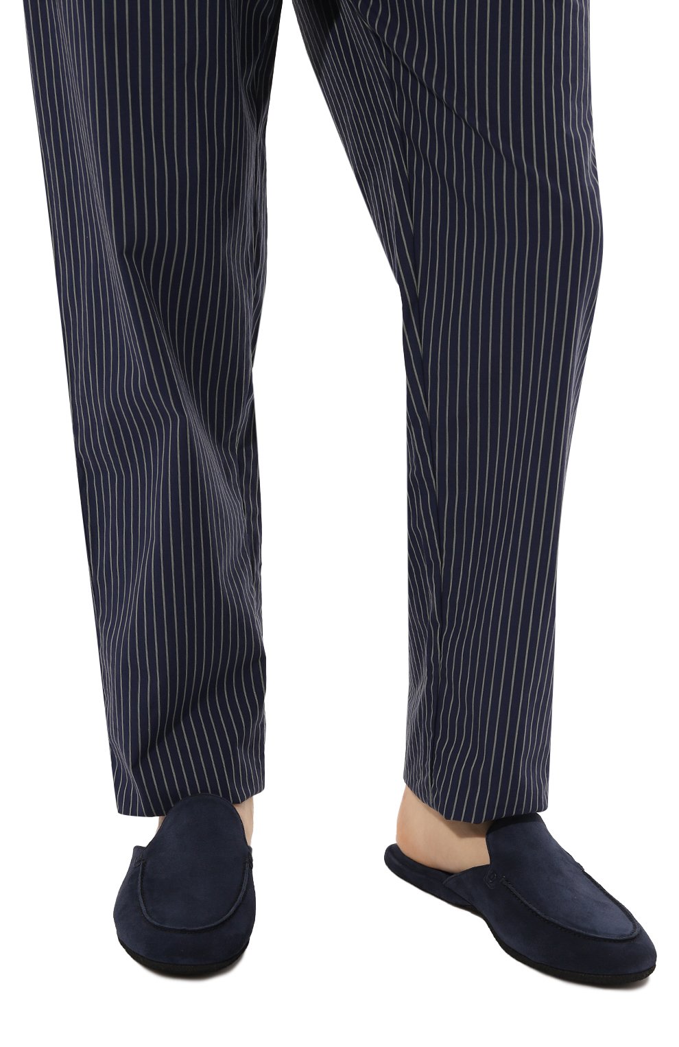 Замшевые домашние туфли FARFALLA синего цвета по цене 37250 руб., арт. C19I, фото 3 Замшевые домашние туфли FARFALLA, арт. C19I, фото 3