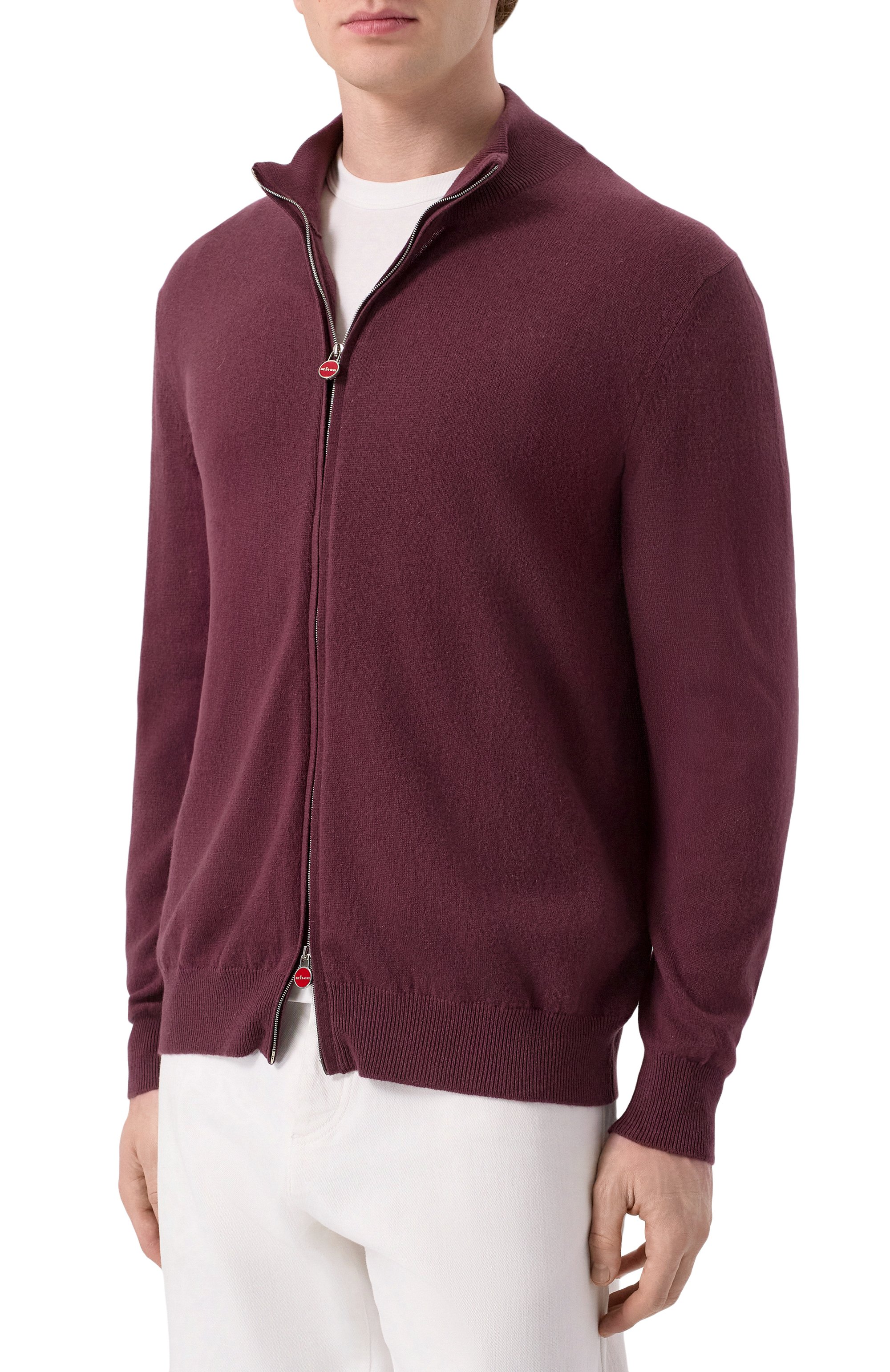 Кашемировый кардиган KITON бордового цвета по цене 270000 руб., арт. UMK1509K340, фото 3 Кашемировый кардиган KITON, арт. UMK1509K340, фото 3