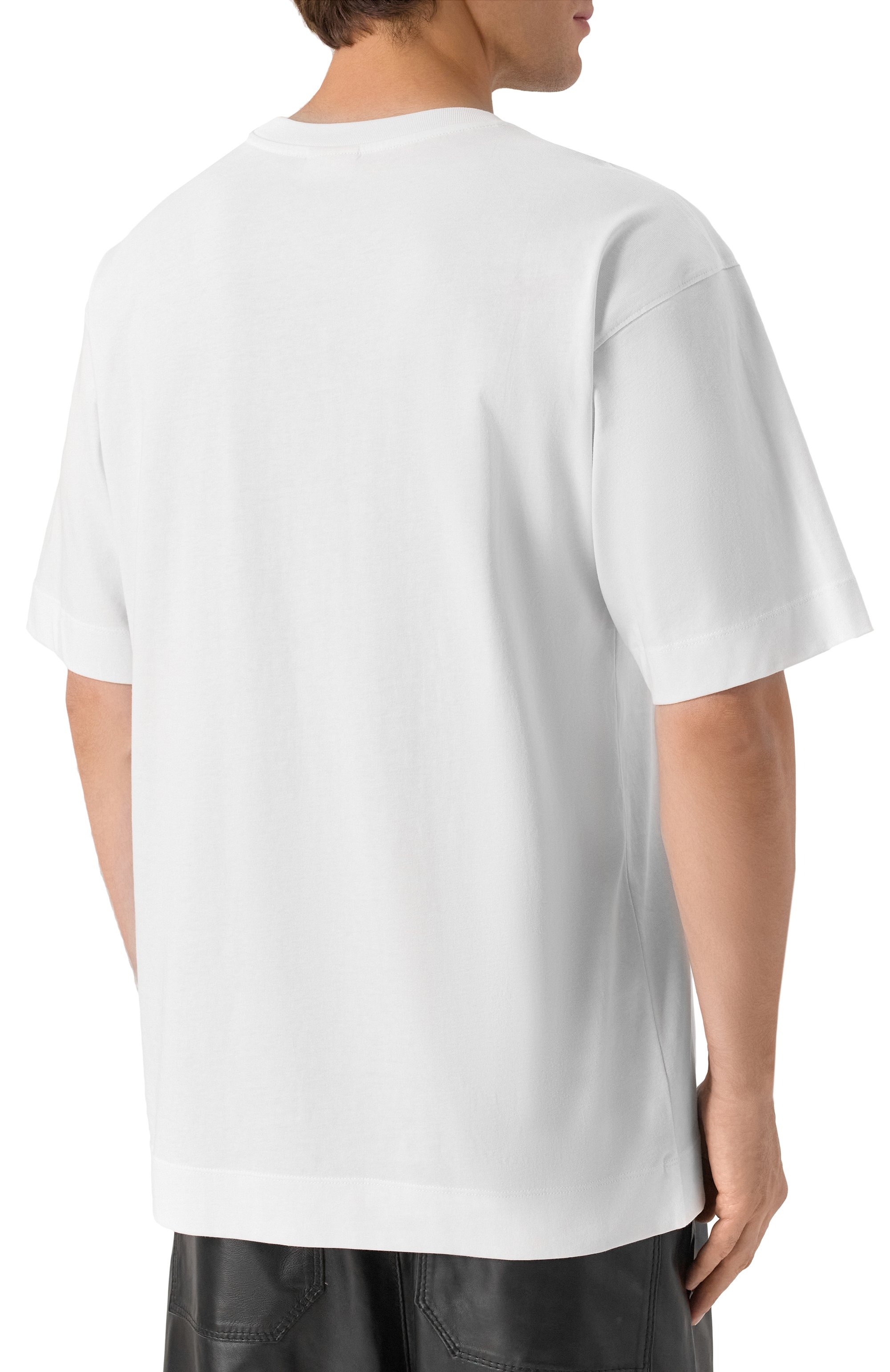 Хлопковая футболка DRIES VAN NOTEN белого цвета по цене 31650 руб., арт. 021111-2603-001, фото 4 Хлопковая футболка DRIES VAN NOTEN, арт. 021111-2603-001, фото 4