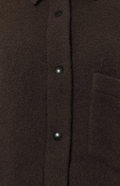 Шерстяная рубашка DESTIN темно-коричневого цвета по цене 53950 руб., арт. NIK0LEBAND P0EM, фото 5 Шерстяная рубашка DESTIN, арт. NIK0LEBAND P0EM, фото 5