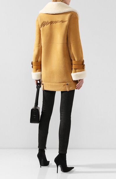Дубленка OFF-WHITE коричневого цвета по цене 276000 руб., арт. 0WJG005E19E880814848, фото 2 Дубленка OFF-WHITE, арт. 0WJG005E19E880814848, фото 2