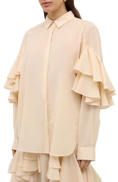 Хлопковая блузка TOTEME, арт. L0CARN0 203-702-704, фото 3