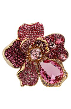 Женское кольцо idyllia SWAROVSKI розового цвета, арт. 5657285 | Фото 1 (Нос: Не проставлено; Материал: Кристаллы, Металл)