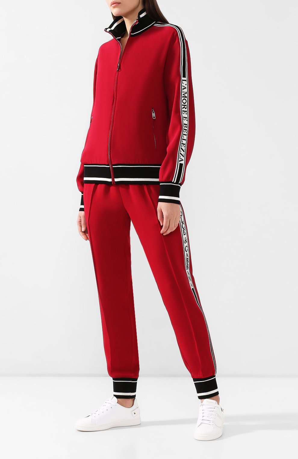 Толстовка из вискозы DOLCE & GABBANA красного цвета по цене 89950 руб., арт. F9C50T/G7RNY, фото 2 Толстовка из вискозы DOLCE & GABBANA, арт. F9C50T/G7RNY, фото 2