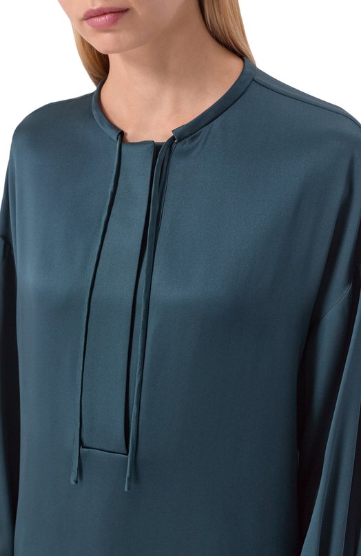 Атласная блузка Giorgio Armani GW002564/TE10101 Зелёный  GW002564/TE10101 Фото 5