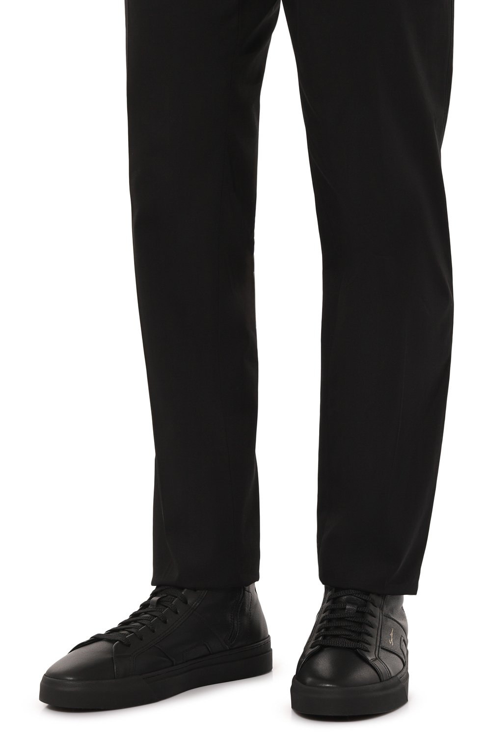 Кожаные кеды gloria SANTONI, арт. MBGG21932NE0PATF, фото 3