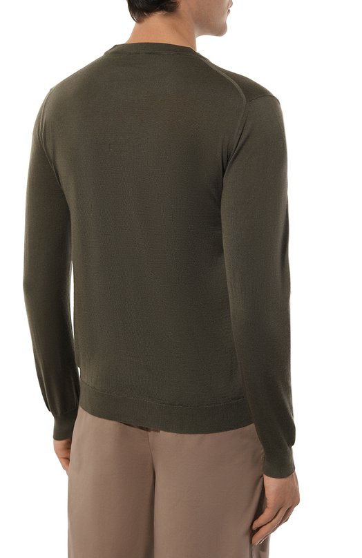 Джемпер из кашемира и шелка Kiton UMKXX02108H Хаки  UMKXX02108H Фото 4