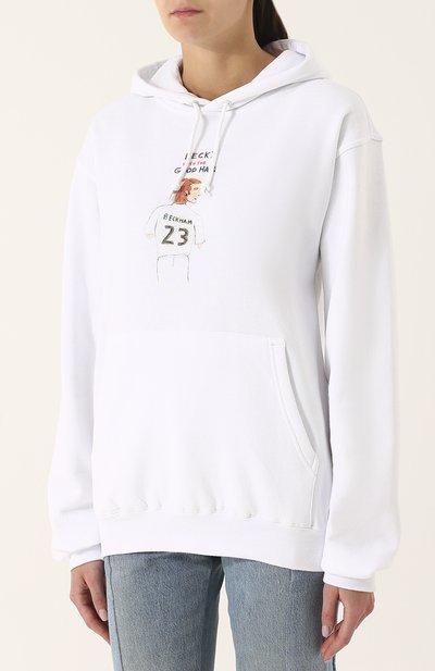 Хлопковая толстовка с капюшоном и принтом UNFORTUNATE PORTRAIT, арт. BECKY WITH THE G00D HAIR/H00DIE, фото 3