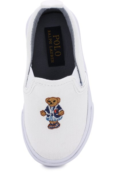 Текстильные слипоны с вышивкой POLO RALPH LAUREN, арт. CARLEE BEAR G0RE/T0DDLER, фото 4