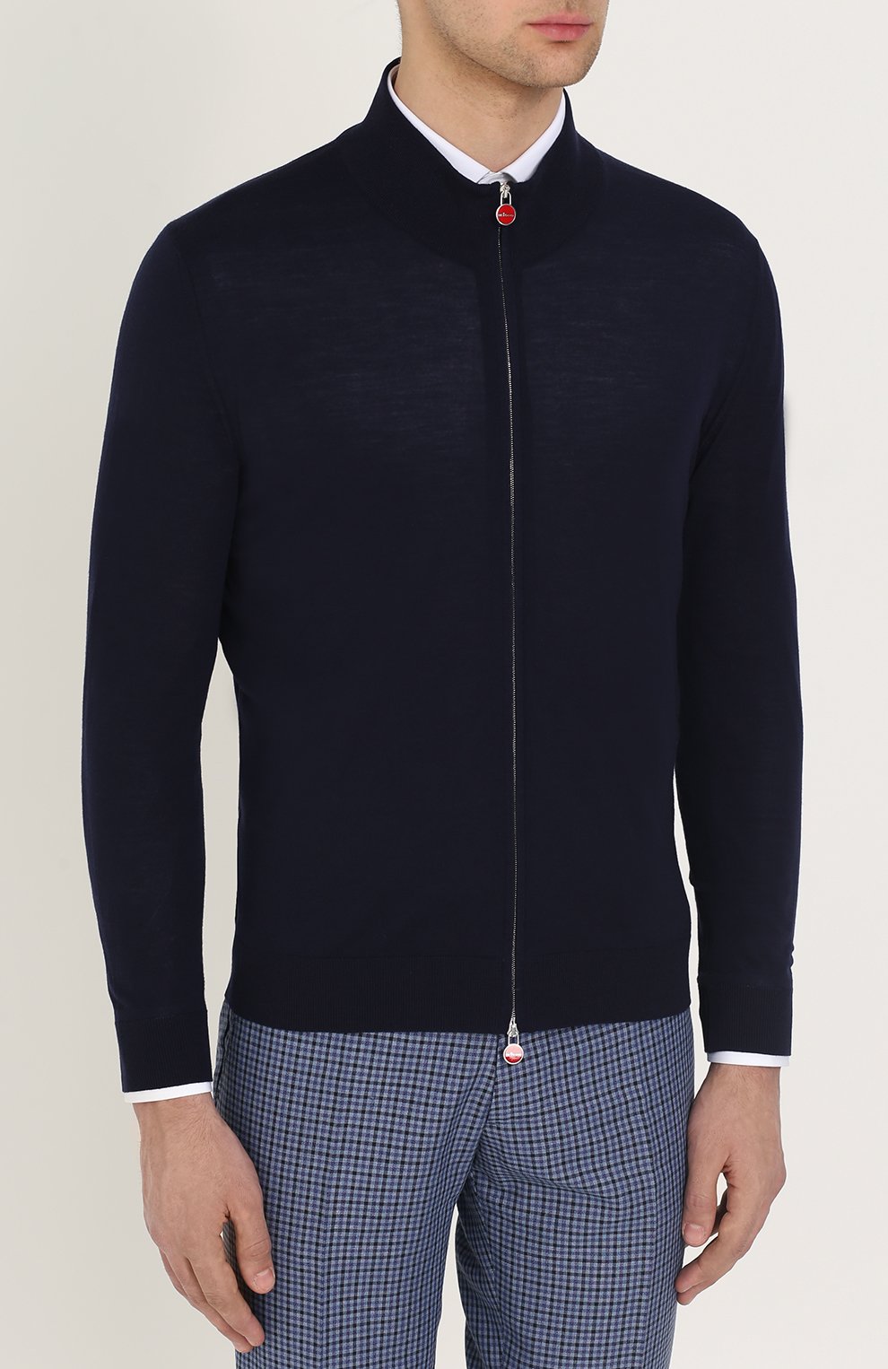 Шерстяной кардиган на молнии с воротником-стойкой KITON, арт. UK863/9, фото 3