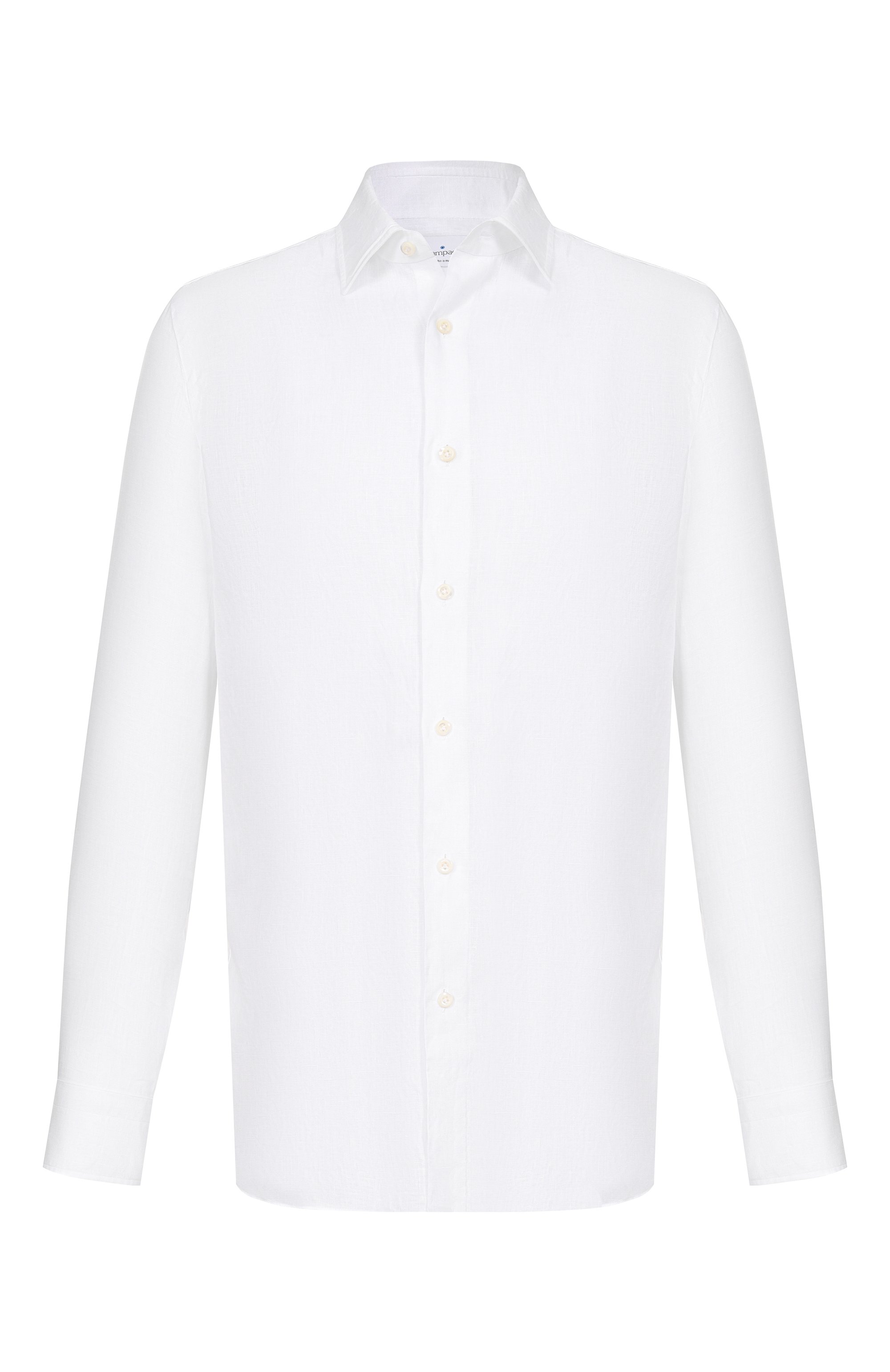 Льняная рубашка GIAMPAOLO белого цвета по цене 42850 руб., арт. 608/TS44313, фото 1 Льняная рубашка GIAMPAOLO, арт. 608/TS44313, фото 1