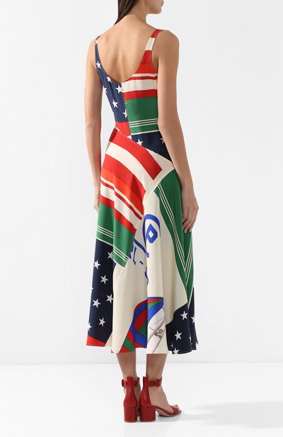 Шелковое платье POLO RALPH LAUREN разноцветного цвета по цене 59450 руб., арт. 211735907, фото 4 Шелковое платье POLO RALPH LAUREN, арт. 211735907, фото 4