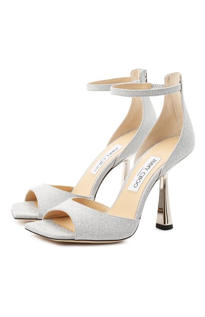 Текстильные босоножки reon 100 JIMMY CHOO, арт. RE0N 100/XGC, фото 1