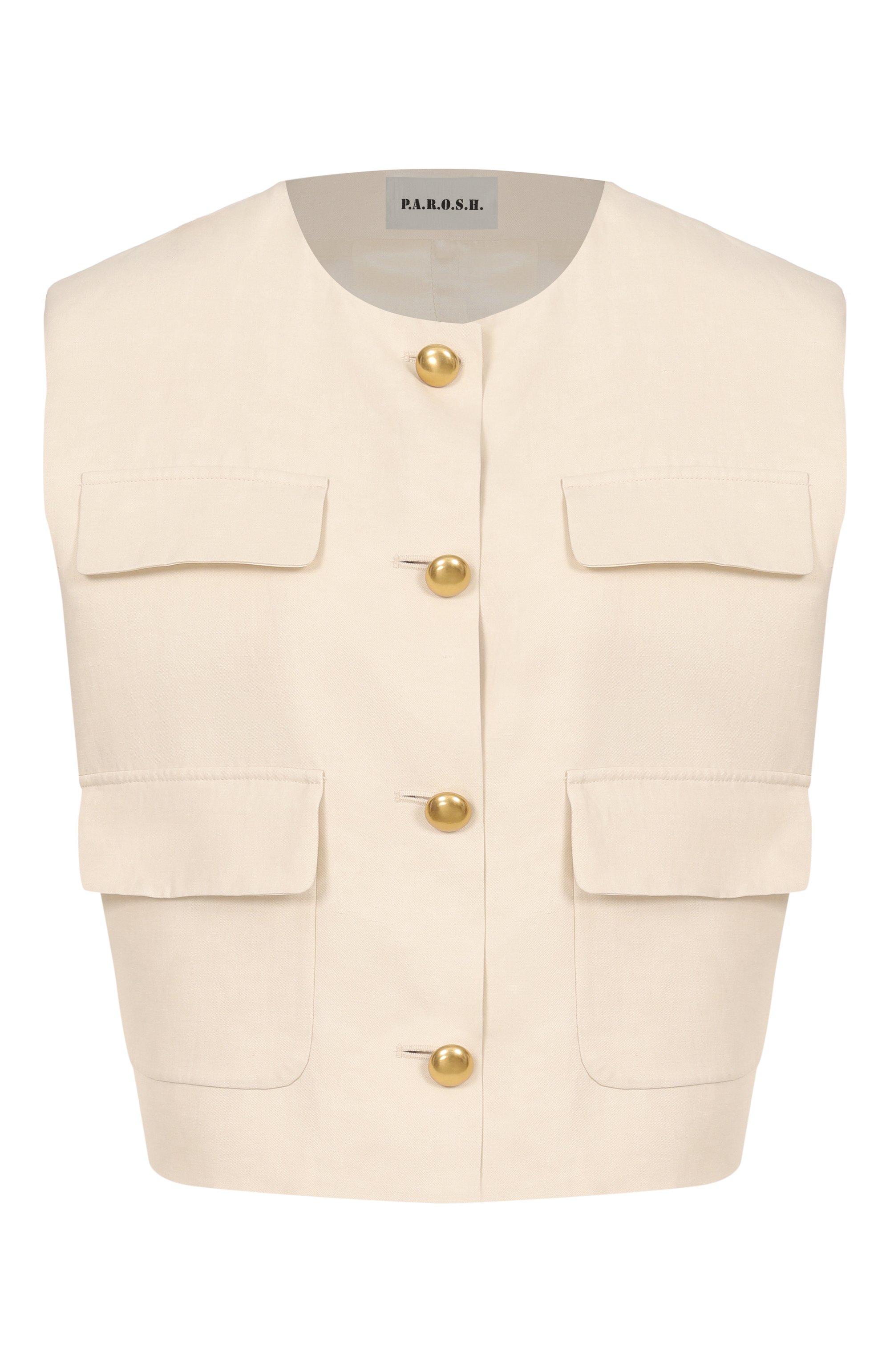 Жилет из вискозы и льна P.A.R.O.S.H., арт. D410047G/RAISA26, фото 1
