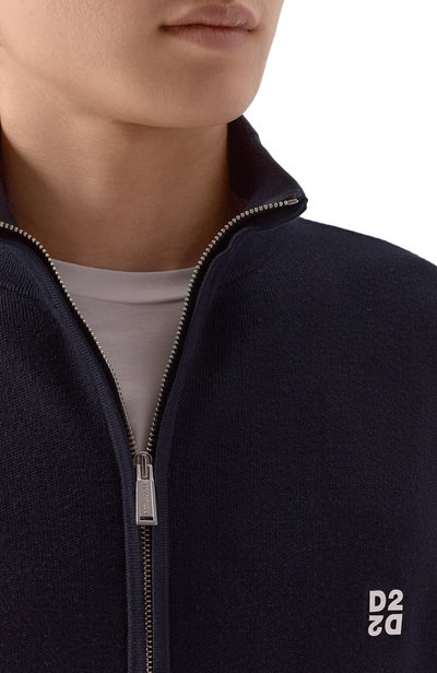 Толстовка из вискозы DSQUARED2 темно-синего цвета по цене 89950 руб., арт. S74HA1637/D13230, фото 5 Толстовка из вискозы DSQUARED2, арт. S74HA1637/D13230, фото 5