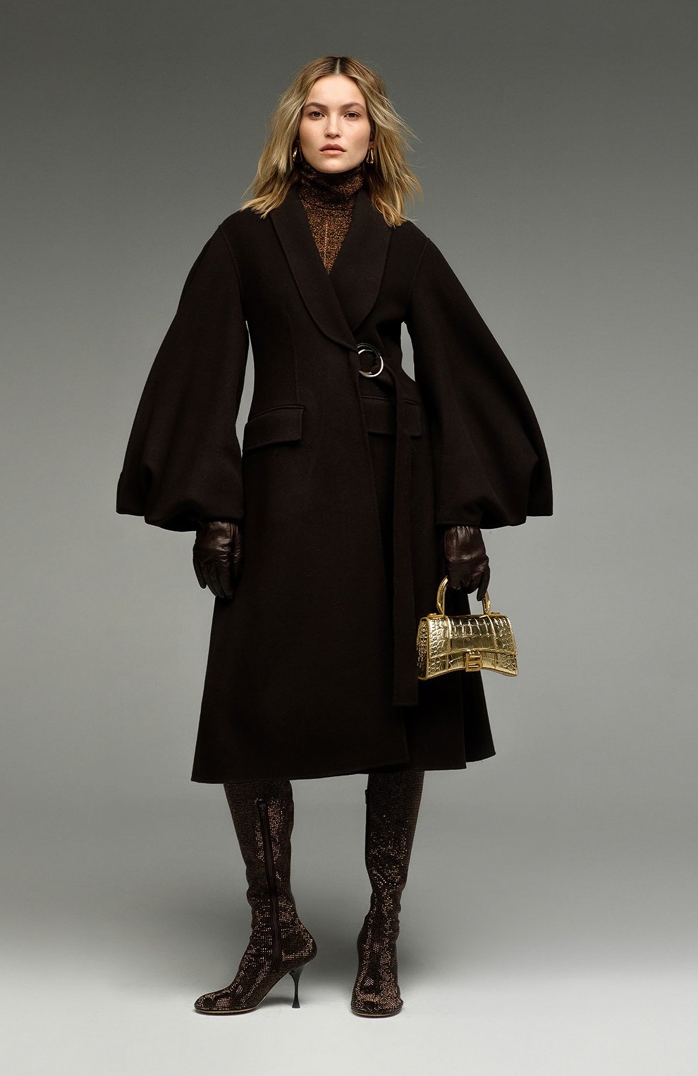 Водолазка SAINT LAURENT коричневого цвета по цене 104500 руб., арт. 670517/Y75GI, фото 6 Водолазка SAINT LAURENT, арт. 670517/Y75GI, фото 6