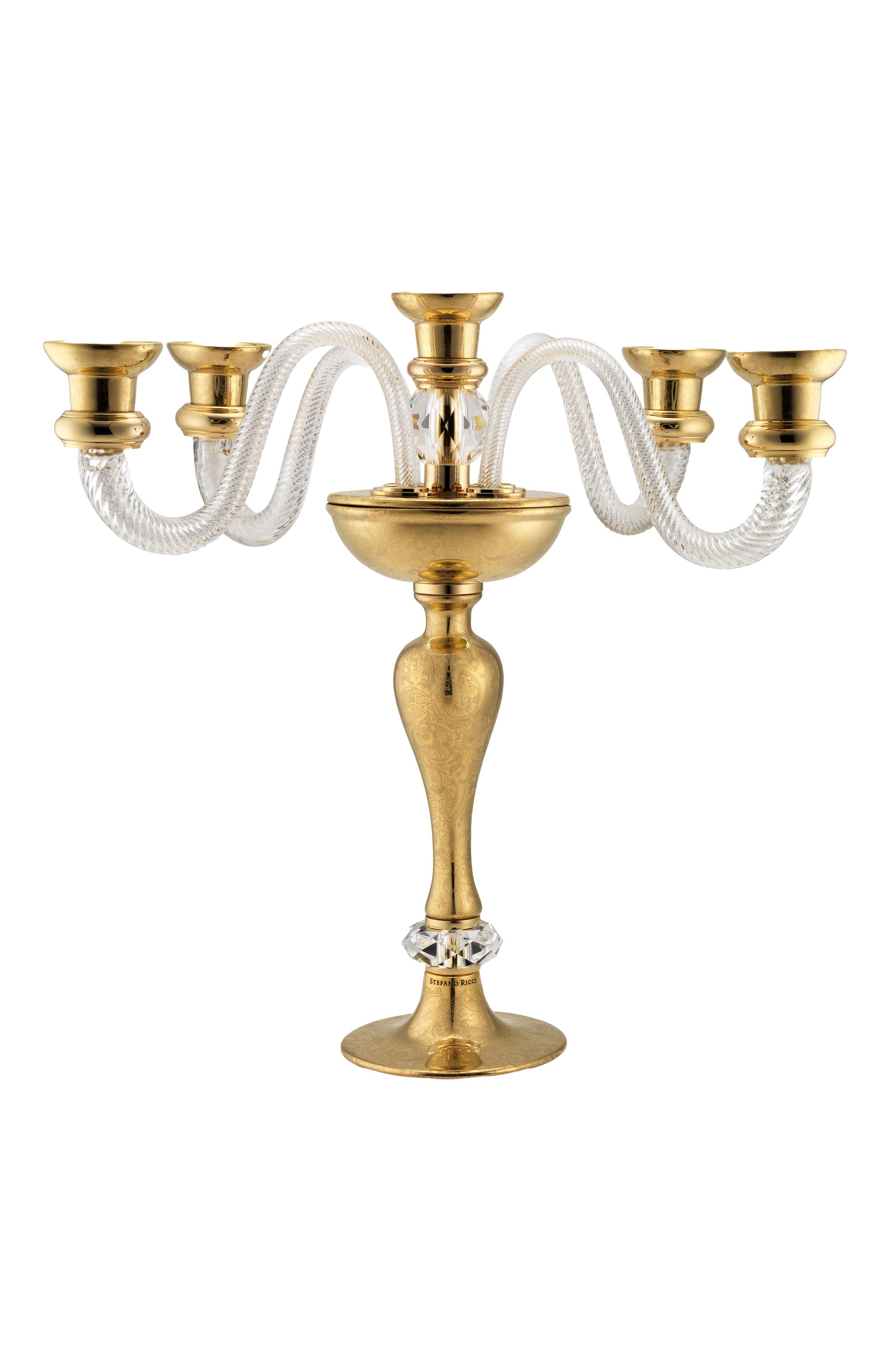 Подсвечник на пять свечей gold fine paisley STEFANO RICCI, арт. 0A05CANDLE/VELIN2, фото 1