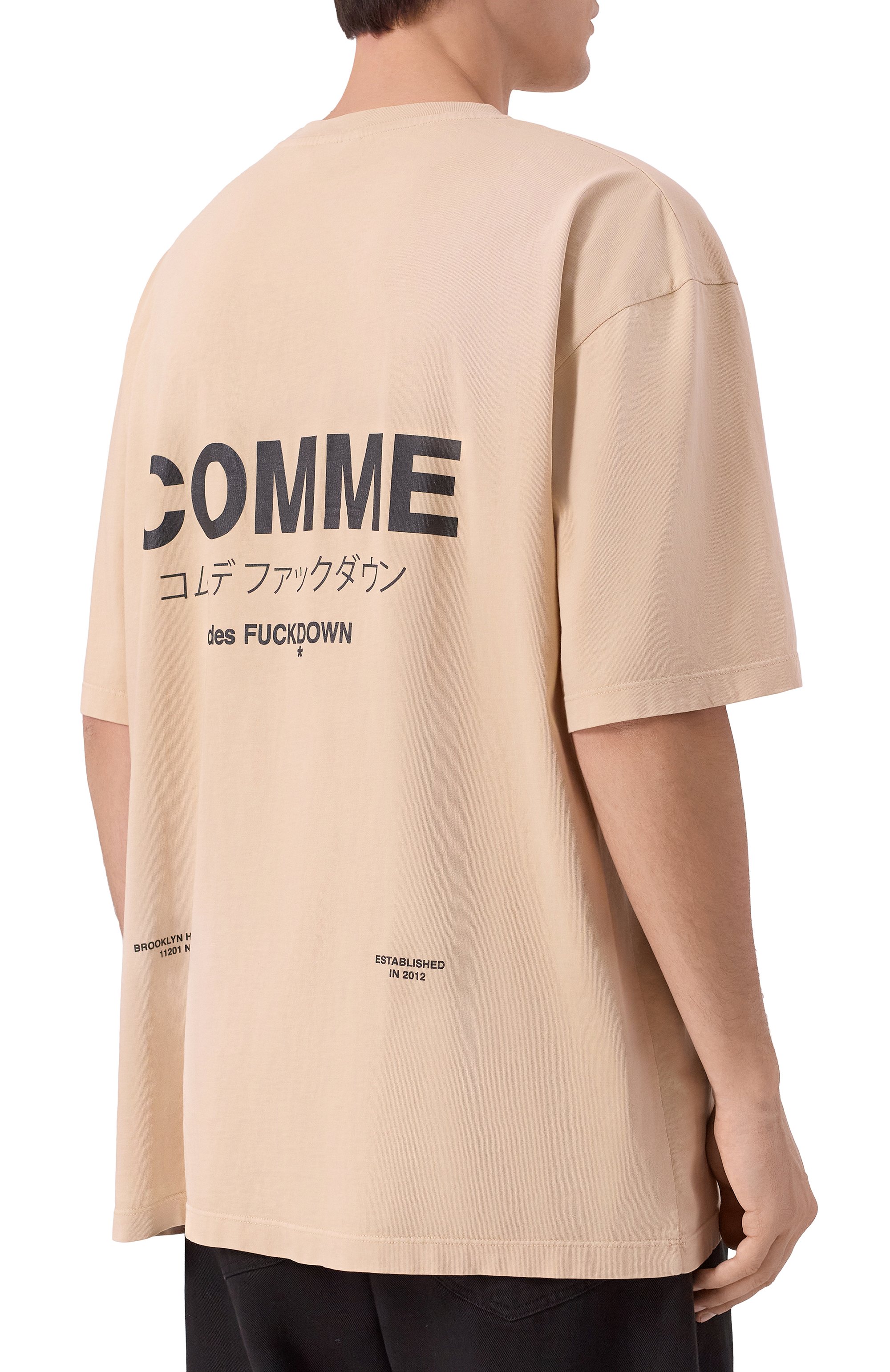 Хлопковая футболка COMME DES FUCKDOWN, арт. CFABM01742, фото 4