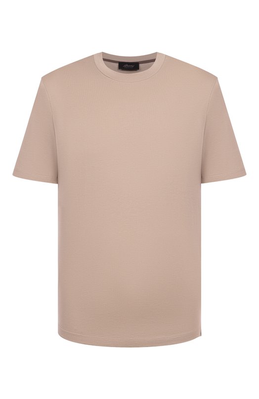 Хлопковая футболка Brioni UJSY0L/0D620 Бежевый UJSY0L/0D620