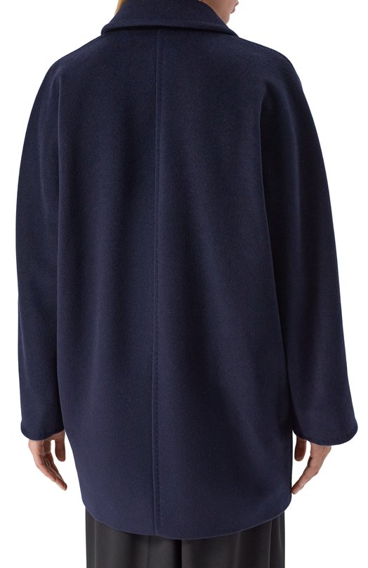 Полупальто из шерсти и кашемира Max Mara REBUS Синий  REBUS Фото 4