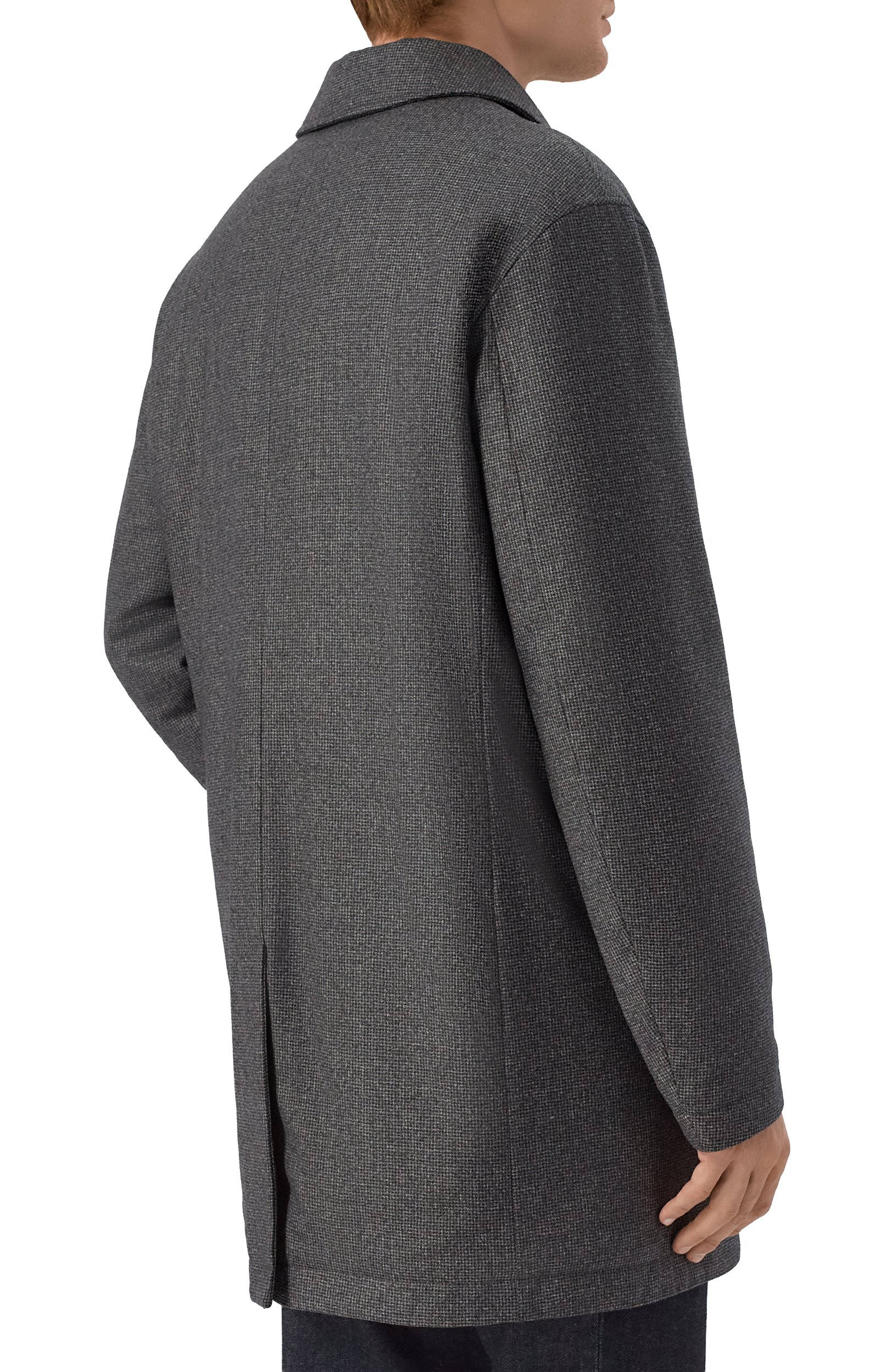 Шерстяное пальто CANALI темно-серого цвета по цене 122500 руб., арт. 010519UG/SG03555, фото 4 Шерстяное пальто CANALI, арт. 010519UG/SG03555, фото 4