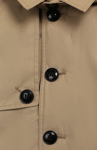 Хлопковый плащ с капюшоном BURBERRY, арт. 8004458, фото 3