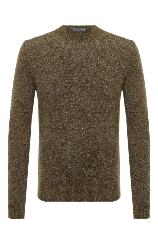 Свитер из шерсти и хлопка Corneliani 94M550-9425103 Хаки 94M550-9425103