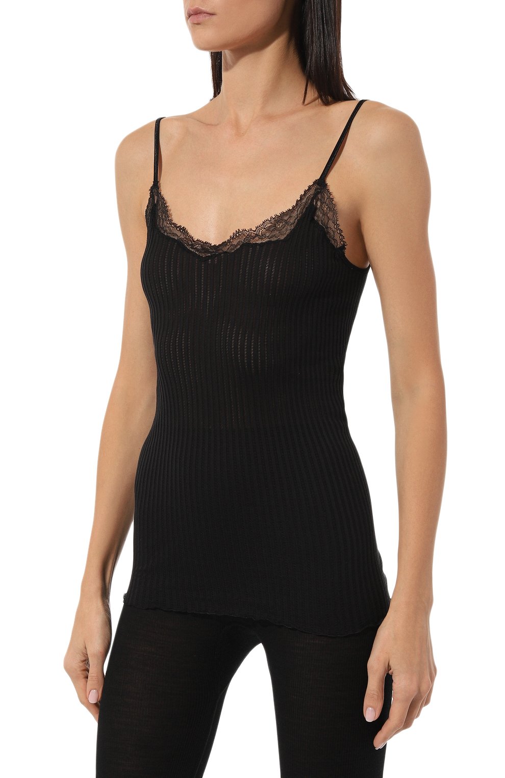 Хлопковый топ ZIMMERLI черного цвета по цене 13750 руб., арт. 260-2186, фото 3 Хлопковый топ ZIMMERLI, арт. 260-2186, фото 3