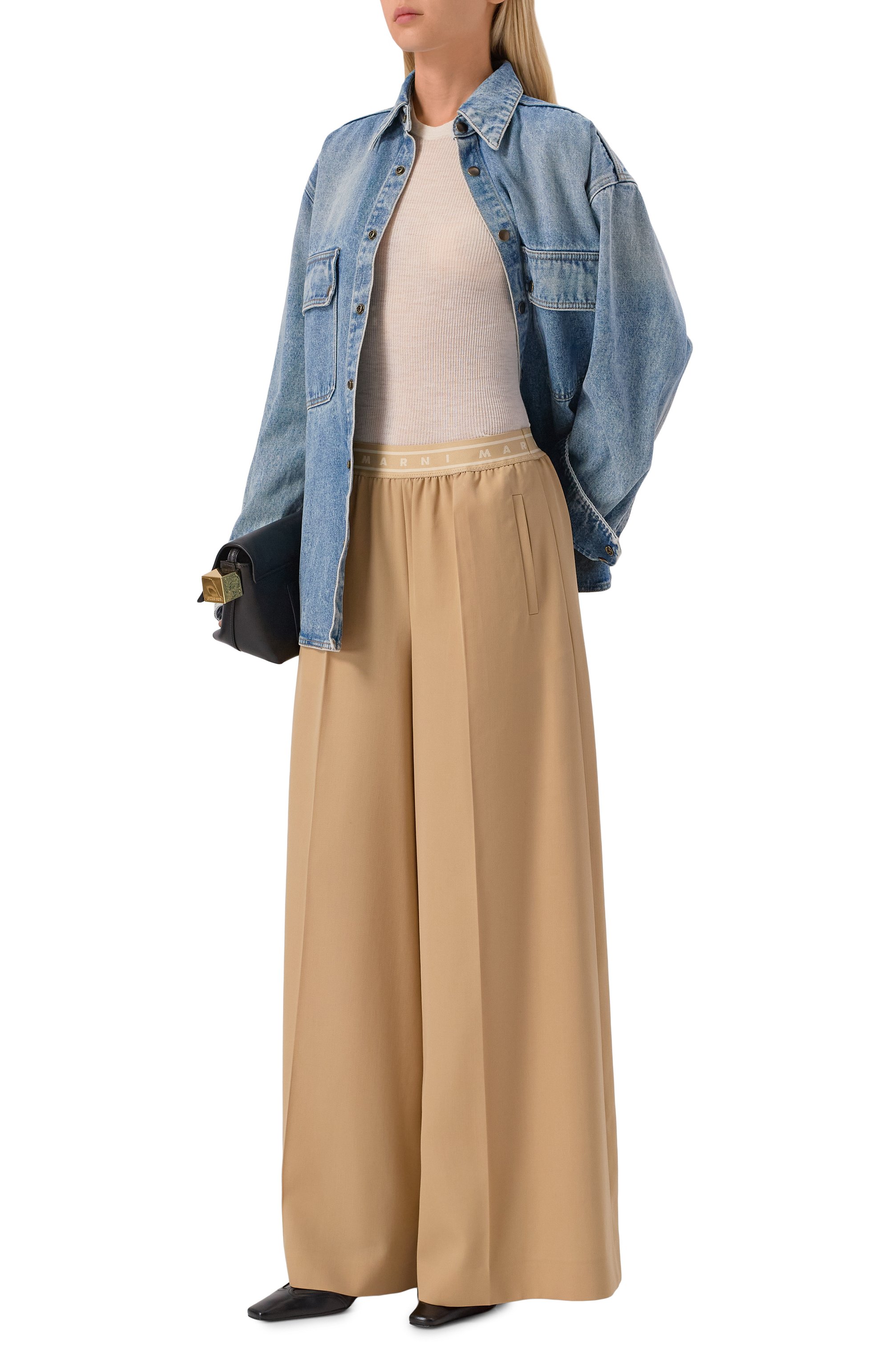 Шерстяные брюки MARNI, арт. PAMA0604A0/UTWA32, фото 2