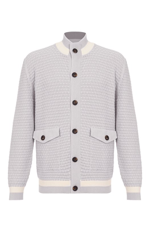 Хлопковый кардиган Kiton UMK065503 Серый UMK065503