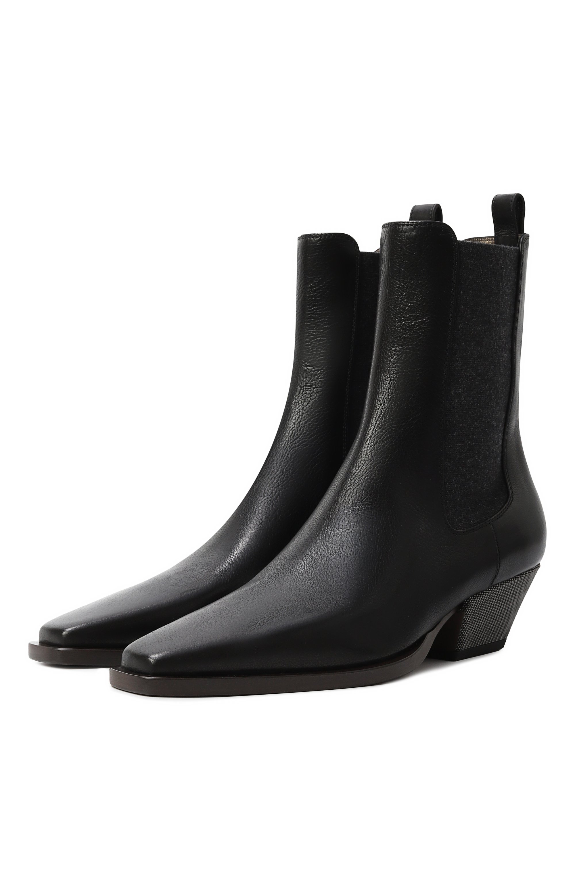 Кожаные ботильоны BRUNELLO CUCINELLI, ар�т. MZ0RC3050P, фото 1