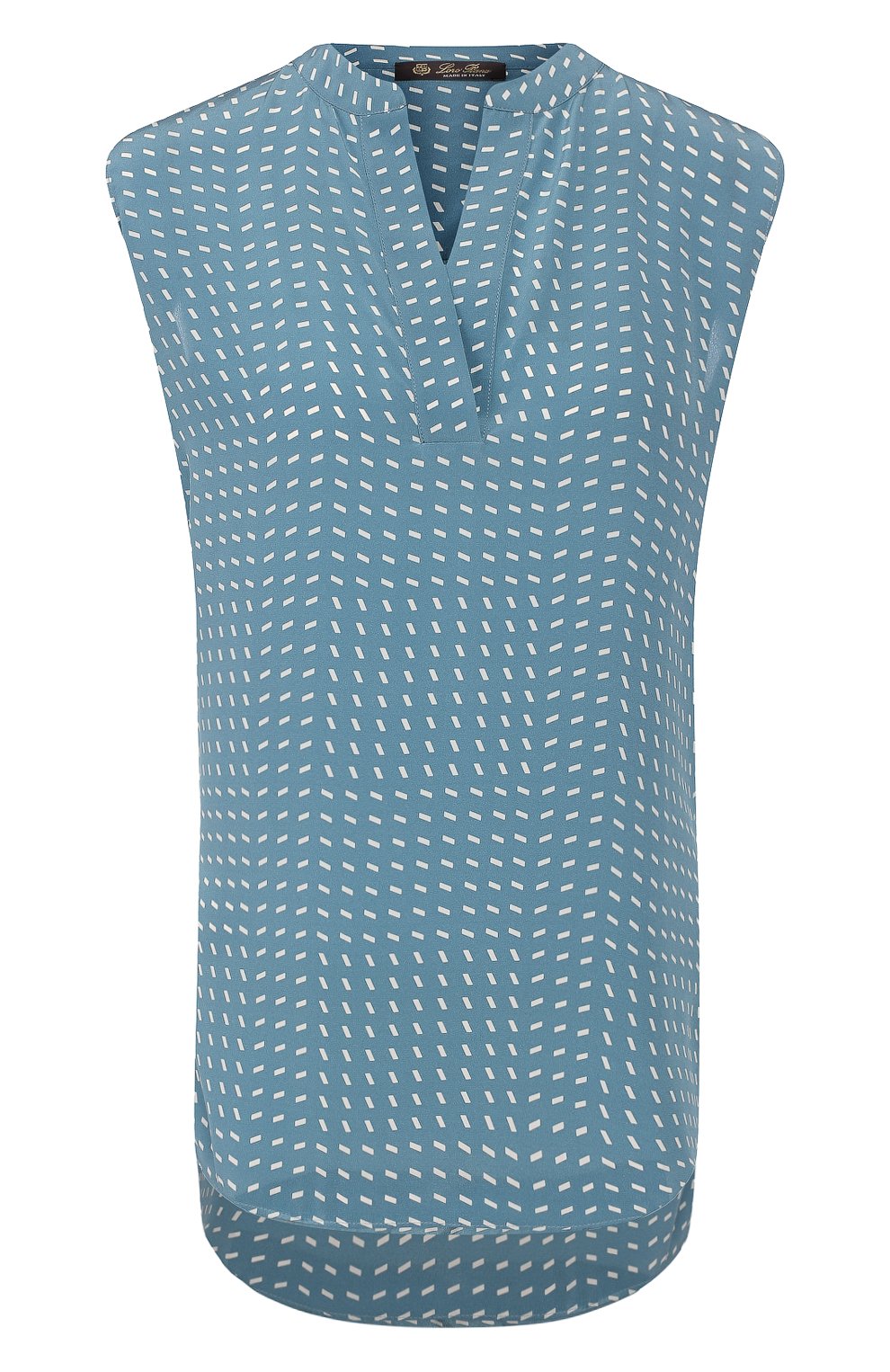 Шелковый топ LORO PIANA голубого цвета по цене 103500 руб., арт. FAL0750, фото 1 Шелковый топ LORO PIANA, арт. FAL0750, фото 1