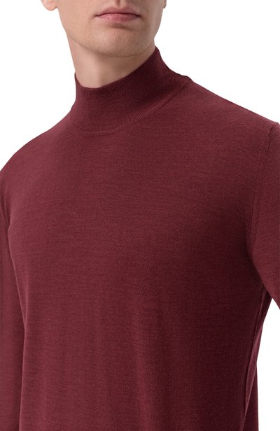 Шерстяная водолазка CORNELIANI бордового цвета по цене 66850 руб., арт. 28M522/2A25126, фото 5 Шерстяная водолазка CORNELIANI, арт. 28M522/2A25126, фото 5