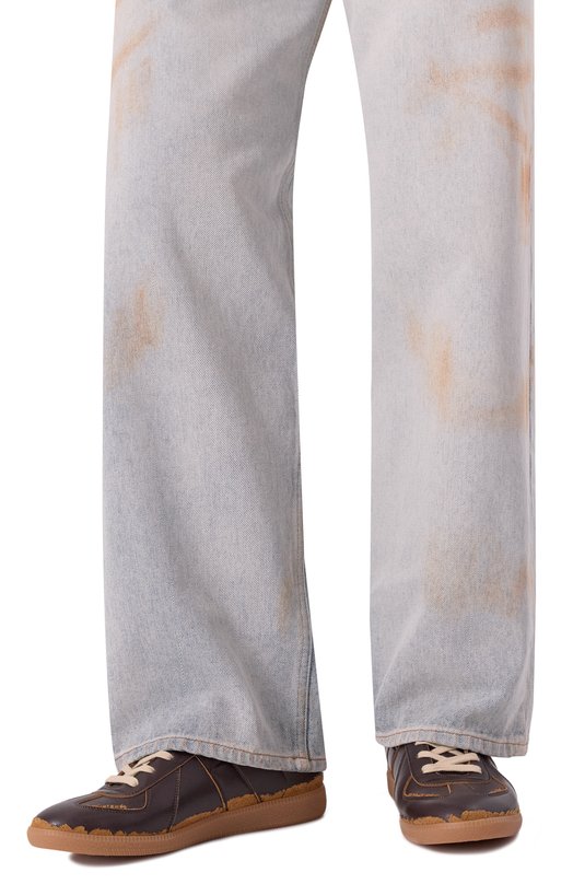 Кожаные кеды Replica Maison Margiela S57WS0517/P7414 Коричневый  S57WS0517/P7414 Фото 3