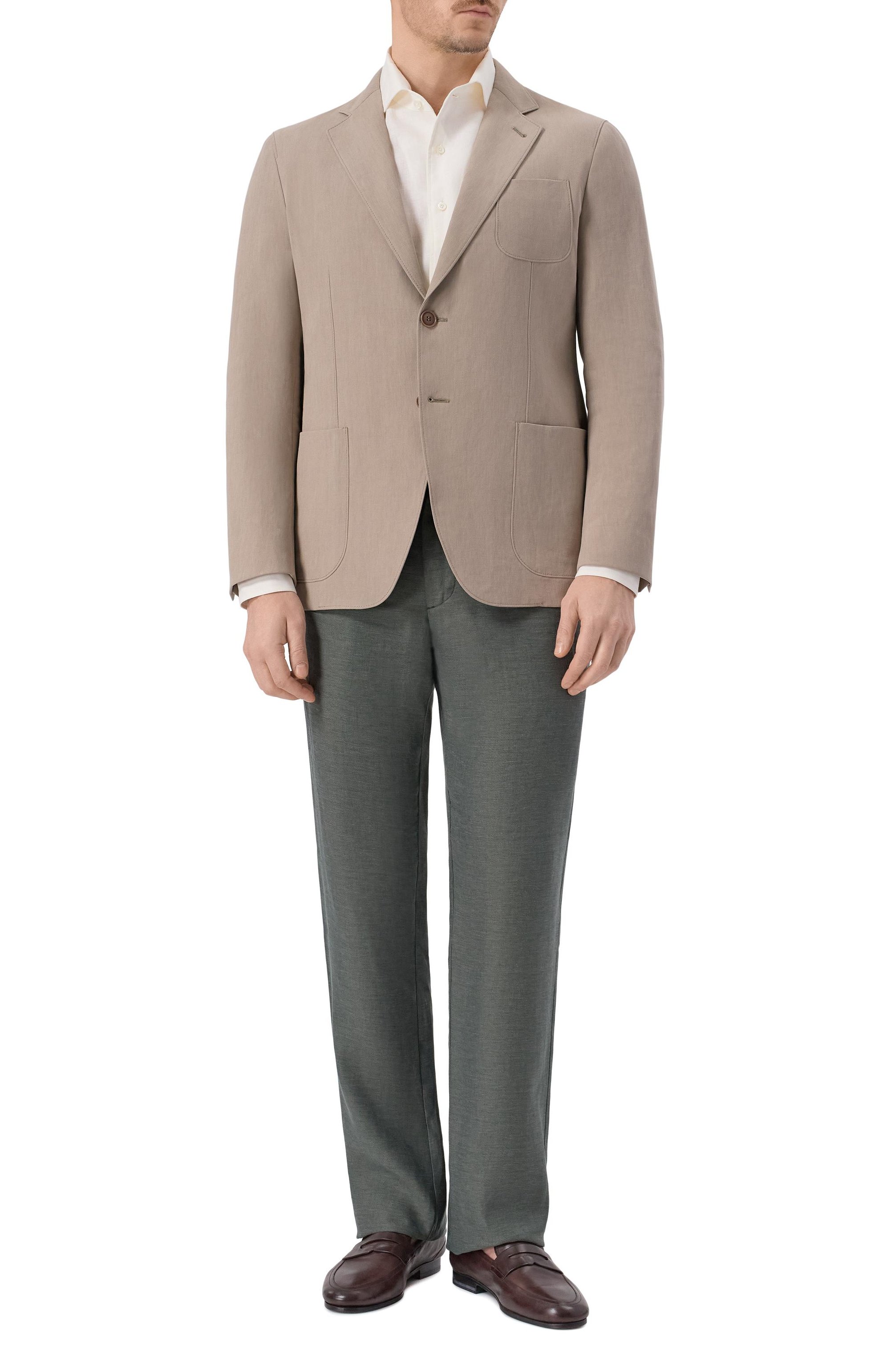 Льняной пиджак GIORGIO ARMANI бежевого цвета по цене 269500 руб., арт. GM000140/TE10954, фото 3 Льняной пиджак GIORGIO ARMANI, арт. GM000140/TE10954, фото 3