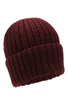 Женская кашемировая шапка roche BALMUIR бордового цвета, арт. R0CHE BEANIE | Фото 1 (Материал: Текстиль, Кашемир, Шерсть)