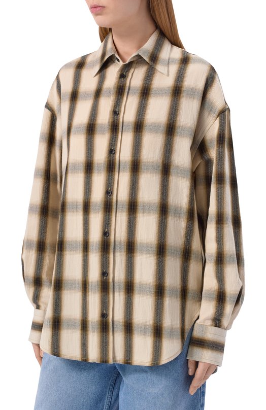 Хлопковая рубашка Petar Petrov S26TB14 Кремовый  S26TB14 Фото 3