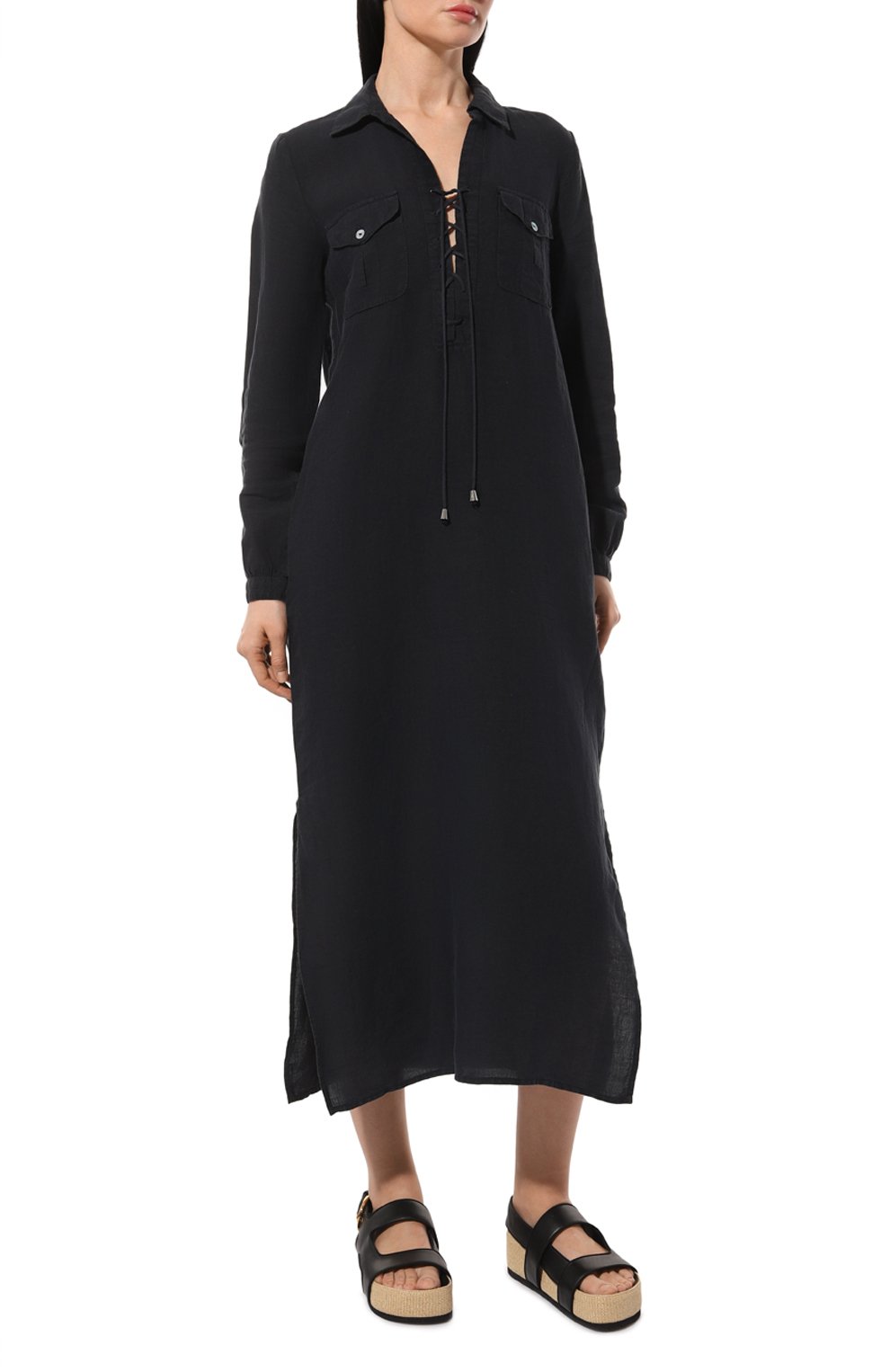 Льняное платье 120% LINO, арт. 31ALIW49IB/000F753/000, фото 3