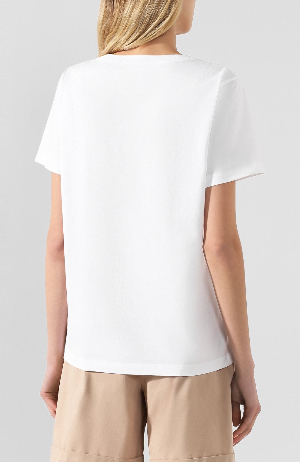 Хлопковая футболка REDVALENTINO белого цвета по цене 14450 руб., арт. TR3MG04J/4UC, фото 4 Хлопковая футболка REDVALENTINO, арт. TR3MG04J/4UC, фото 4
