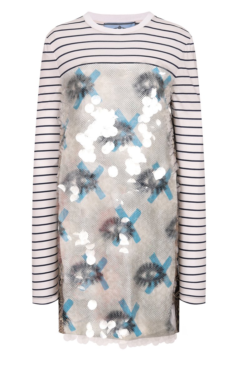 Платье из вискозы с отделкой пайетками PRADA, арт. P32Y2R-1K7Y-F0ED4-161, фото 1