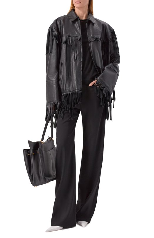 Шерстяные брюки Balenciaga 850690/TJT21 Чёрный  850690/TJT21 Фото 2