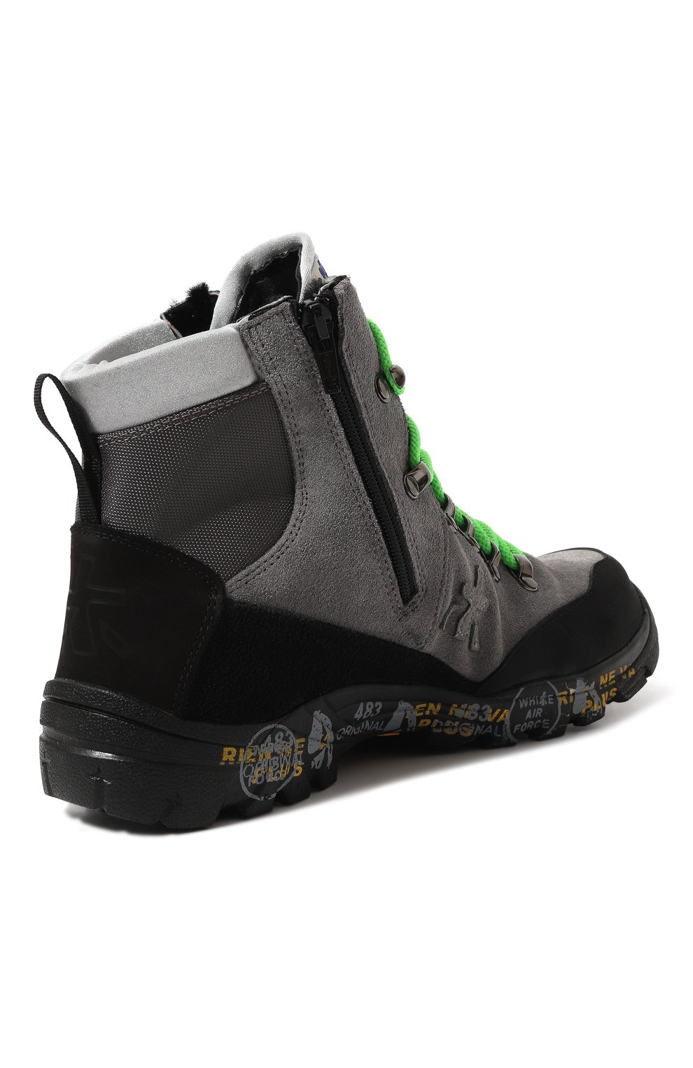 Кожаные ботинки PREMIATA WILL BE серого цвета по цене 31800 руб., арт. TREK M/15M301513/JUN, фото 3 Кожаные ботинки PREMIATA WILL BE, арт. TREK M/15M301513/JUN, фото 3