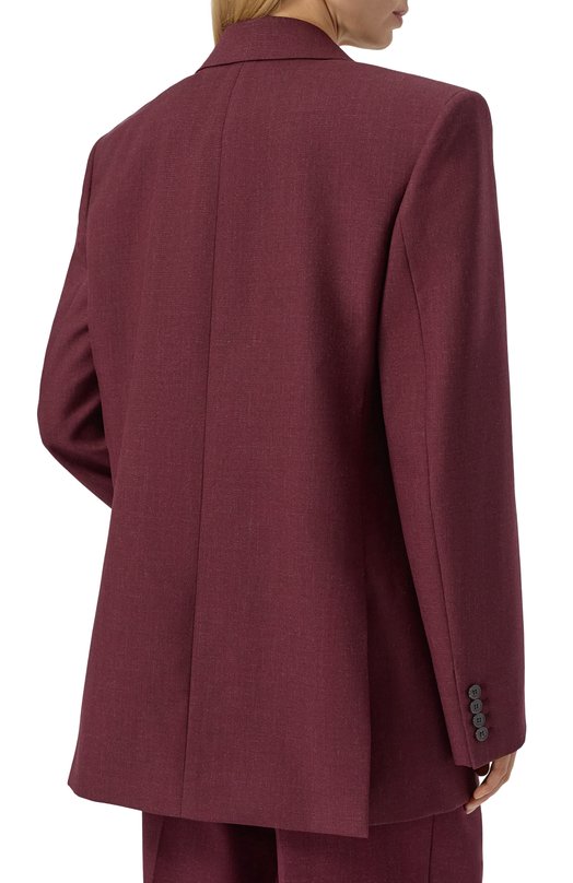 Шерстяной жакет Saint Laurent 821942/Y5K17 Бордовый  821942/Y5K17 Фото 4