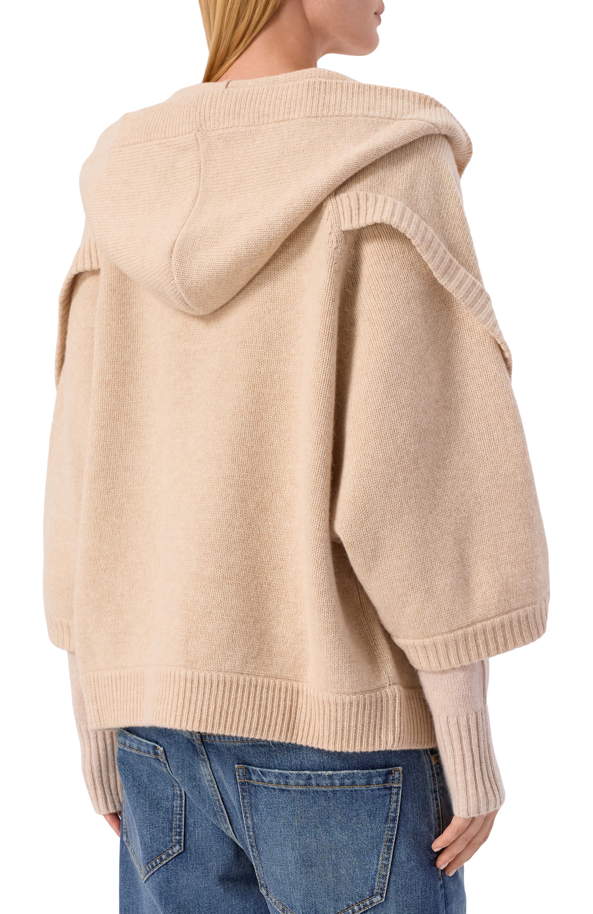 Кардиган из шерсти и кашемира MAX MARA бежевого цвета по цене 93450 руб., арт. VALS, фото 4 Кардиган из шерсти и кашемира MAX MARA, арт. VALS, фото 4