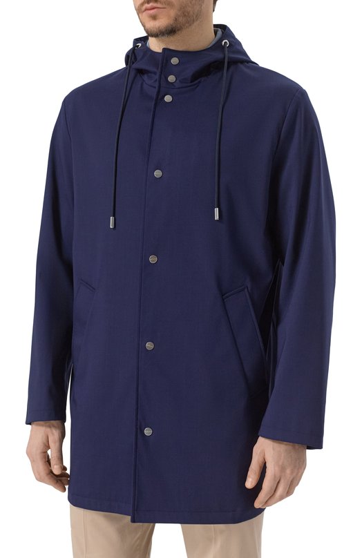 Шерстяная парка Kiton UW2078V0835F01 Синий  UW2078V0835F01 Фото 3