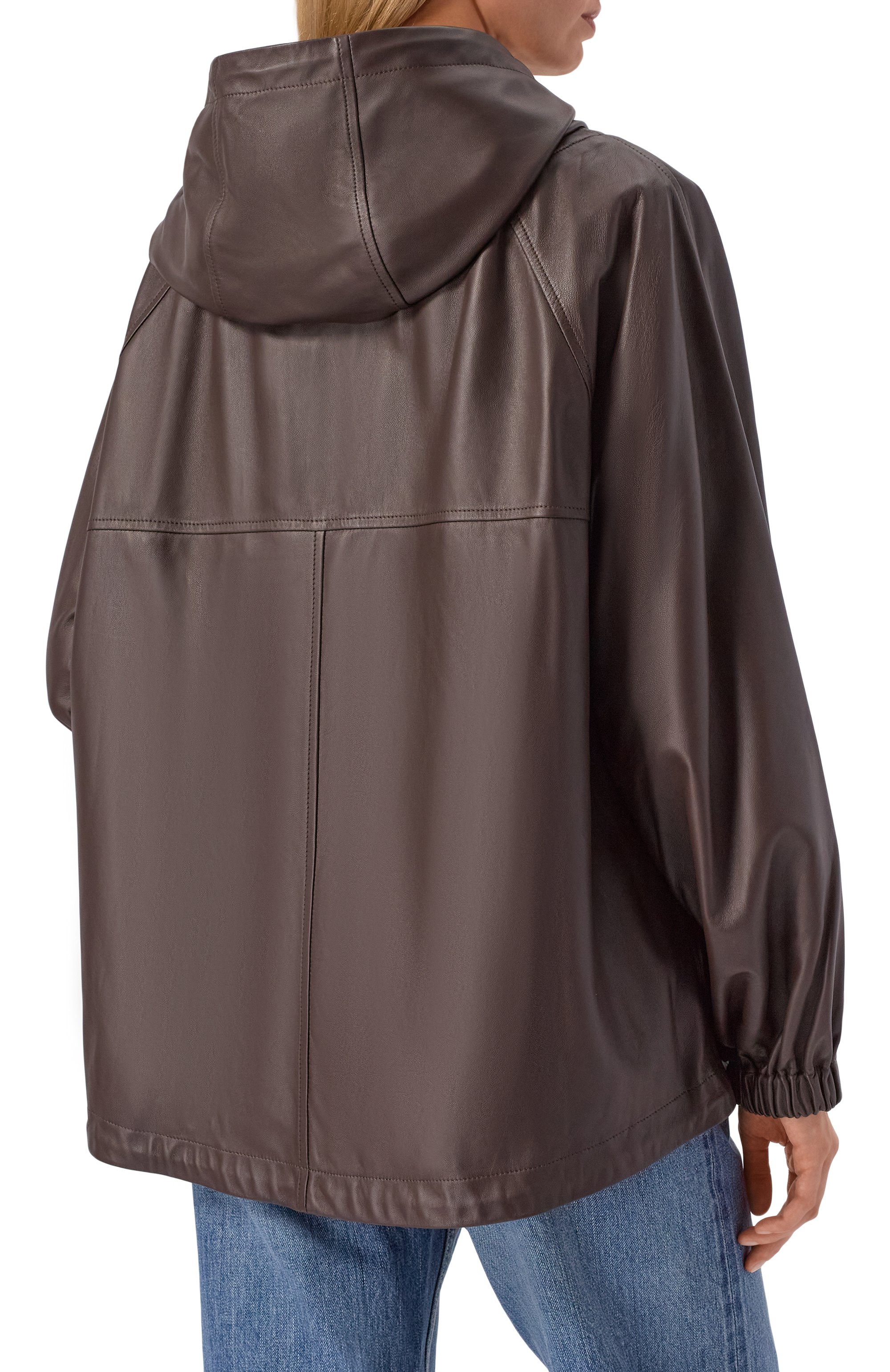 Кожаная куртка ARMARIUM коричневого цвета по цене 376000 руб., арт. ARMFWJ018/LE06, фото 4 Кожаная куртка ARMARIUM, арт. ARMFWJ018/LE06, фото 4