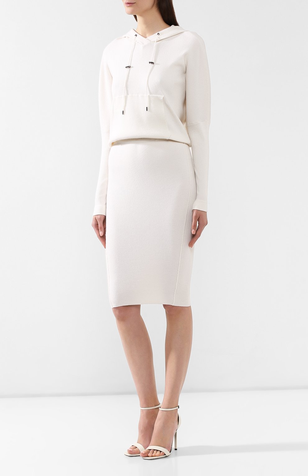Кашемировое платье TOM FORD белого цвета по цене 252500 руб., арт. ACK182-YAX179, фото 3 Кашемировое платье TOM FORD, арт. ACK182-YAX179, фото 3