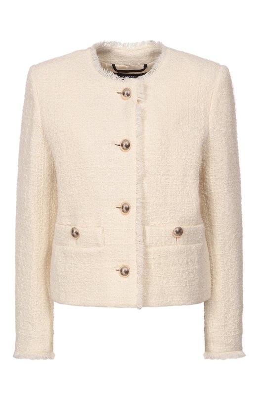 Твидовый жакет Weekend Max Mara WKDAGAMI Кремовый WKDAGAMI