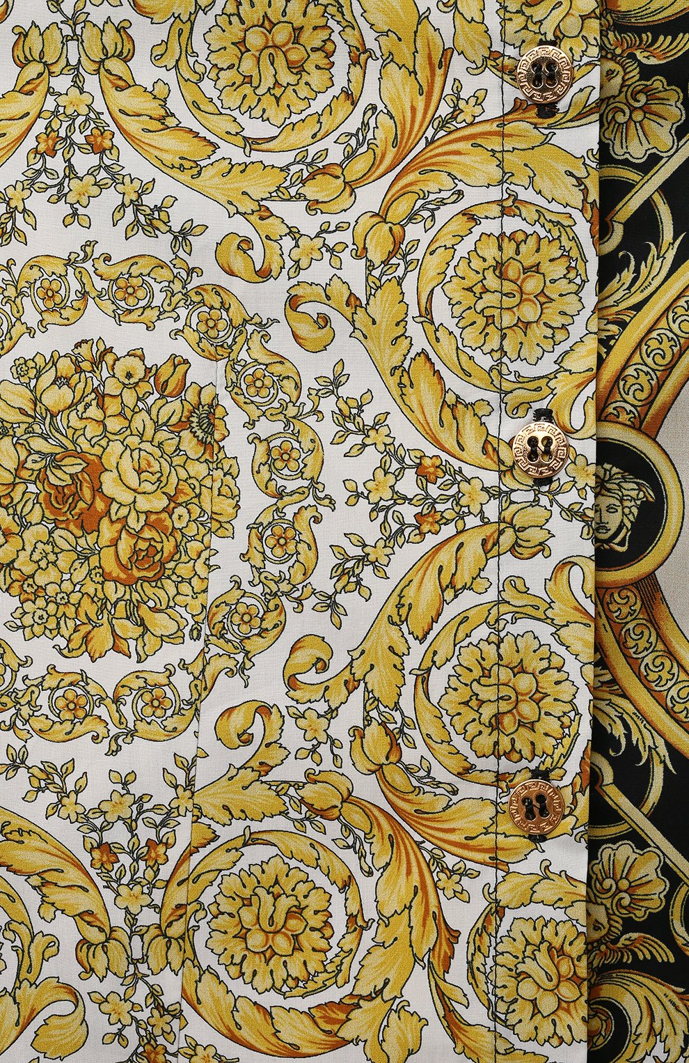 Хлопковая блузка VERSACE разноцветного цвета по цене 31750 руб., арт. 1000193/1A00306/4A-6A, фото 3 Хлопковая блузка VERSACE, арт. 1000193/1A00306/4A-6A, фото 3